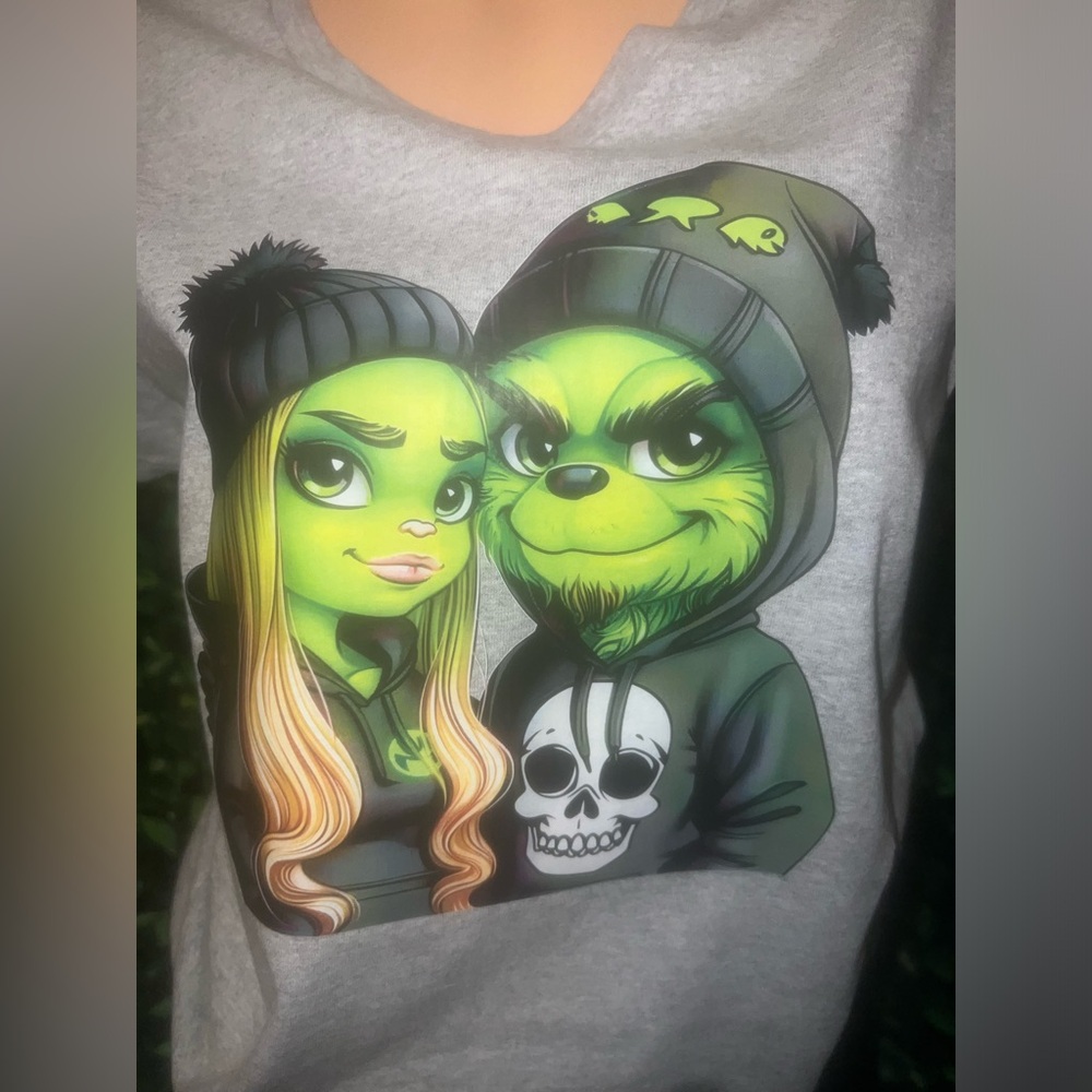Custom Made T-Shirt Grinch V Neck Tee - Picture 4 of 5